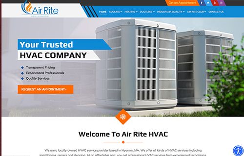 Image of Air Rite website