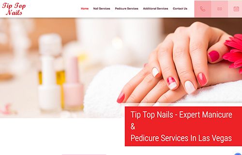 Image of Tip Top Nails website