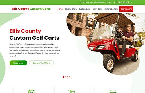 Image of Ellis Carts website