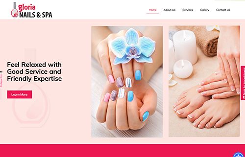 Image of Gloria Nails website